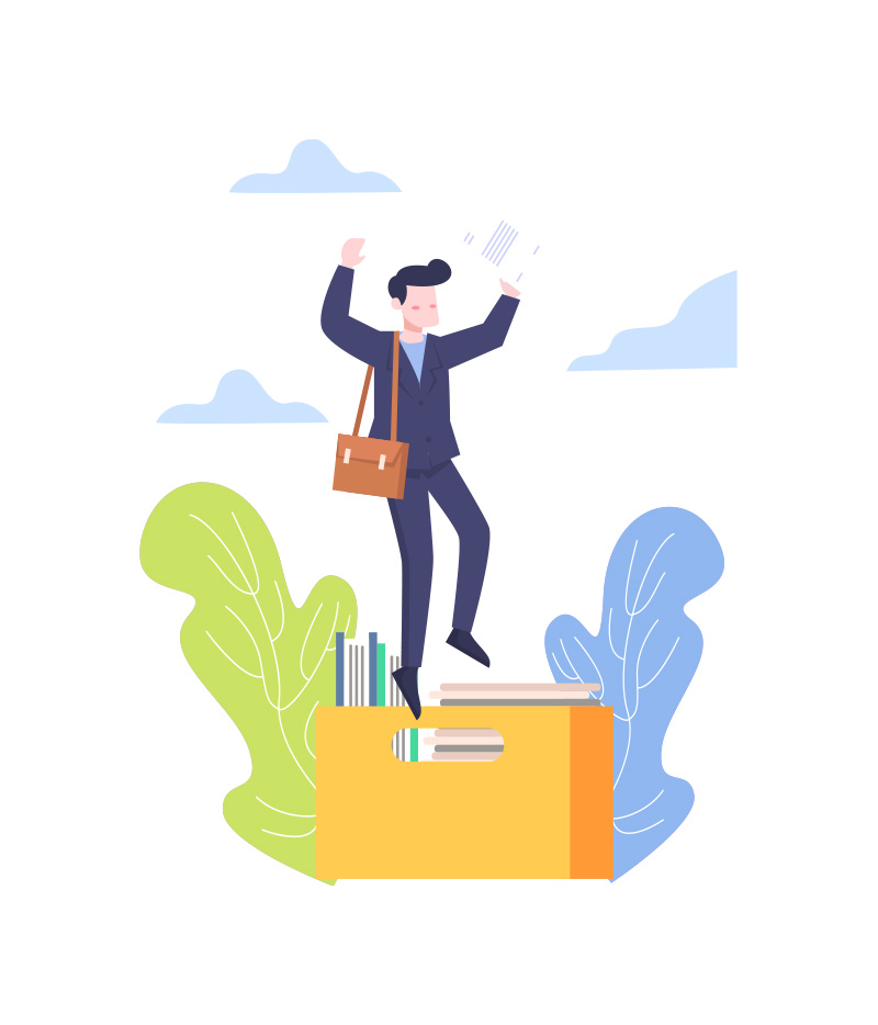 Man celebrating after receiving a job offer, representing career opportunities and growth at Techmicro in the UAE